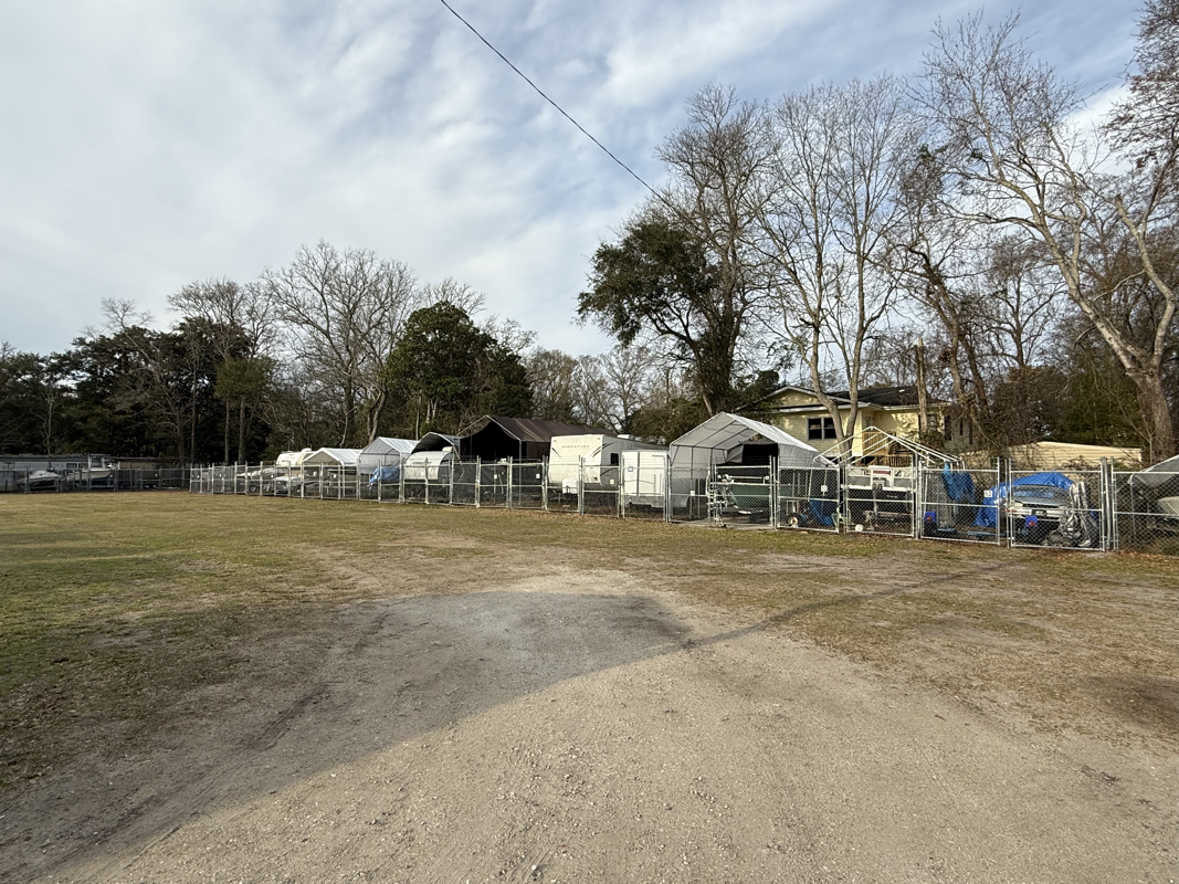 Facility entrance and storage area